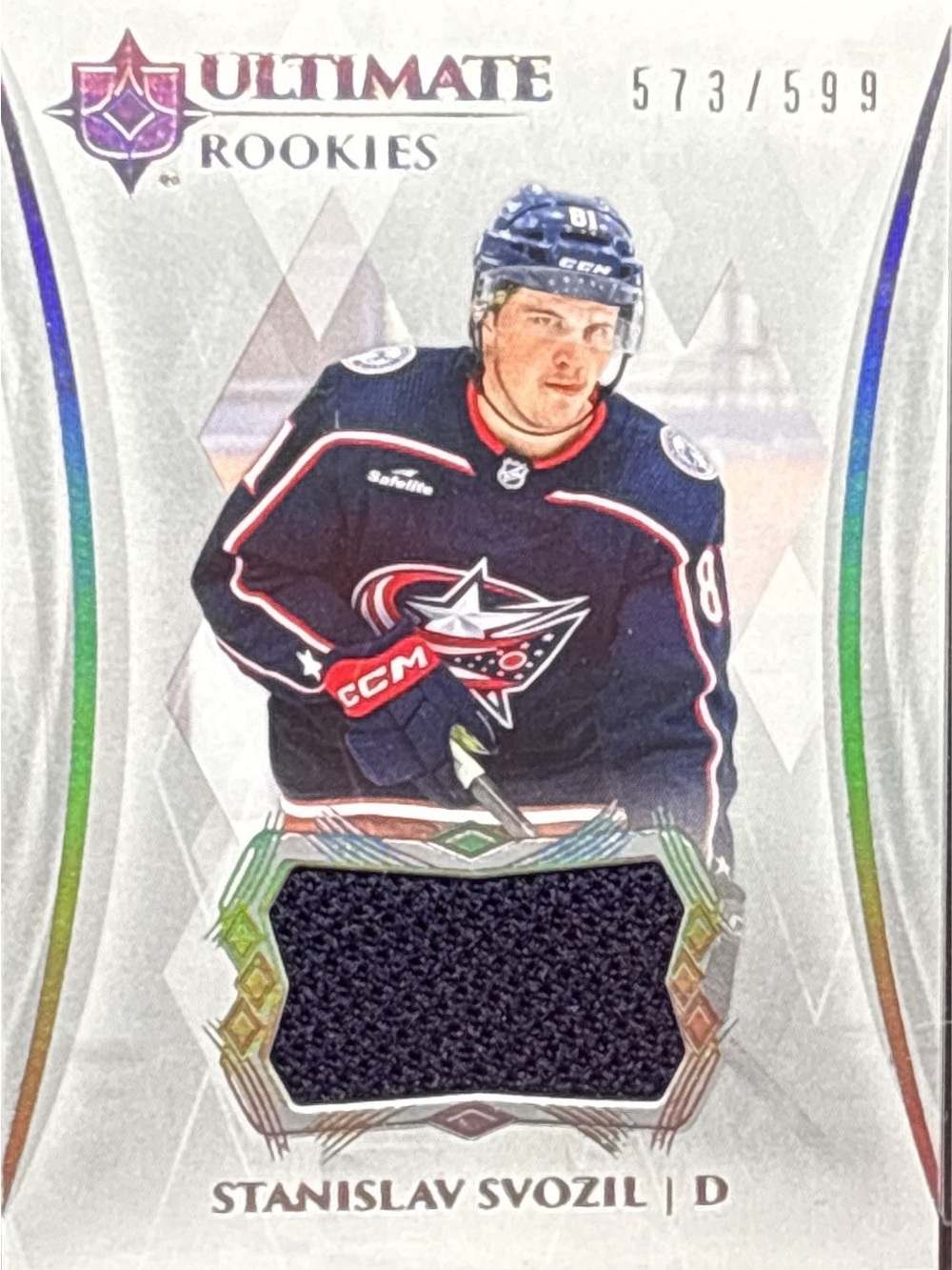 Ultimate Rookies Stanislav Svozil Hockey Trading Card - Memorabilia LE 573/599